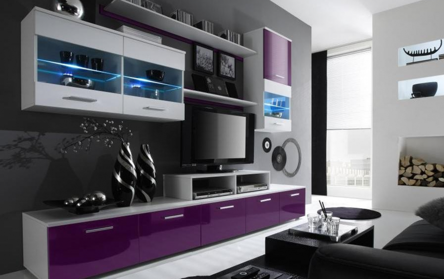 Глянцевая стенка Модерн BMS