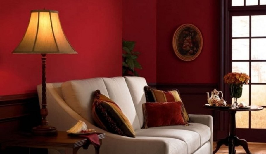 Бордовый цвет в интерьере