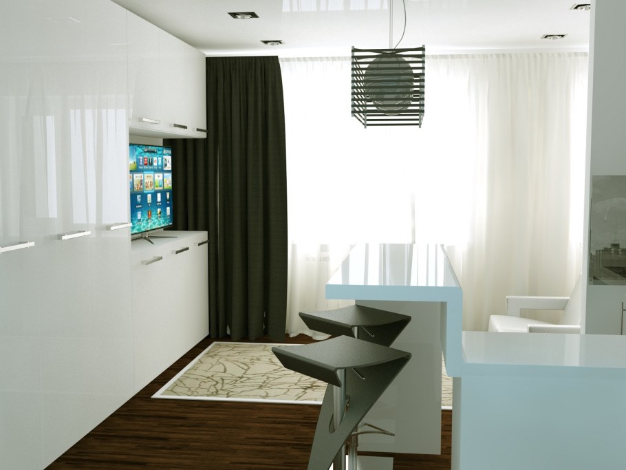 Столик в студии хрущевки