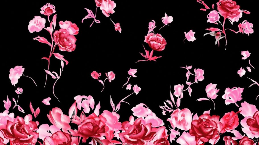 Обои серые с розовым