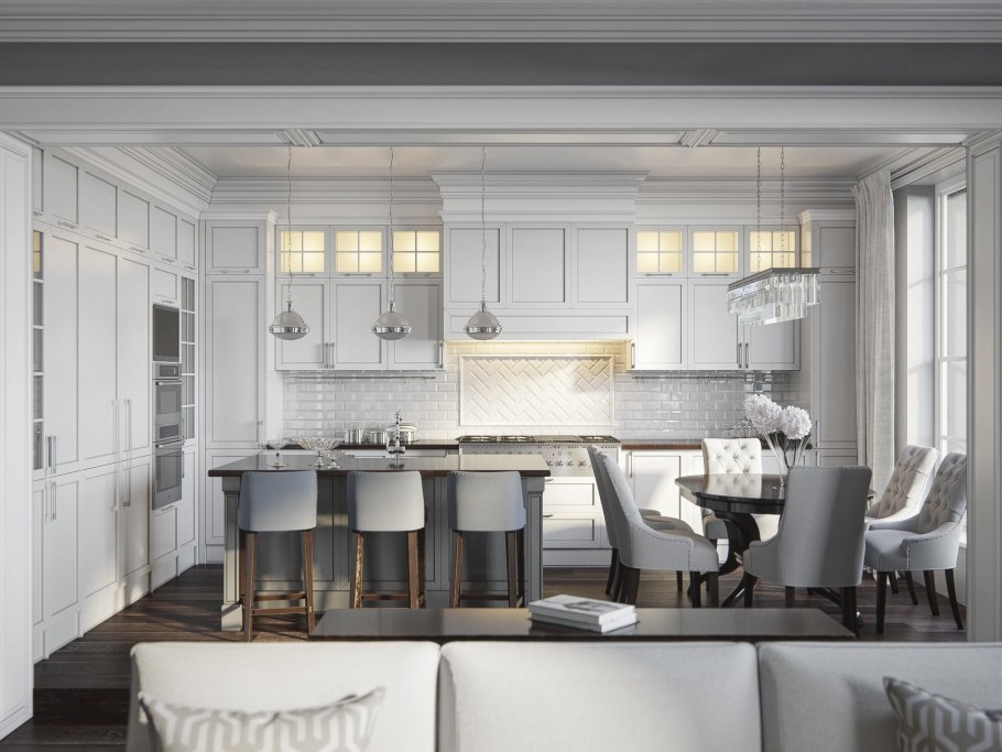 Кухня 25кв м классика современная