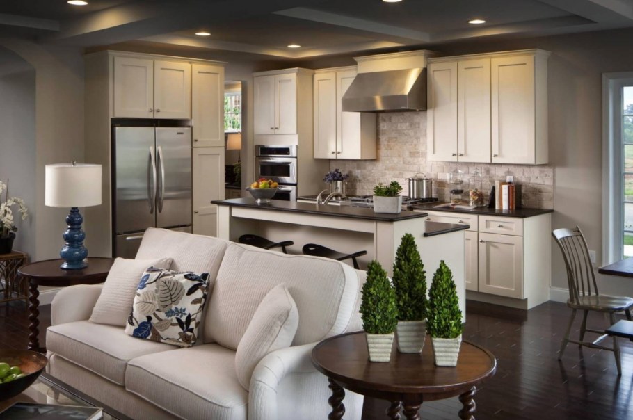 Красивые кухни гостиные