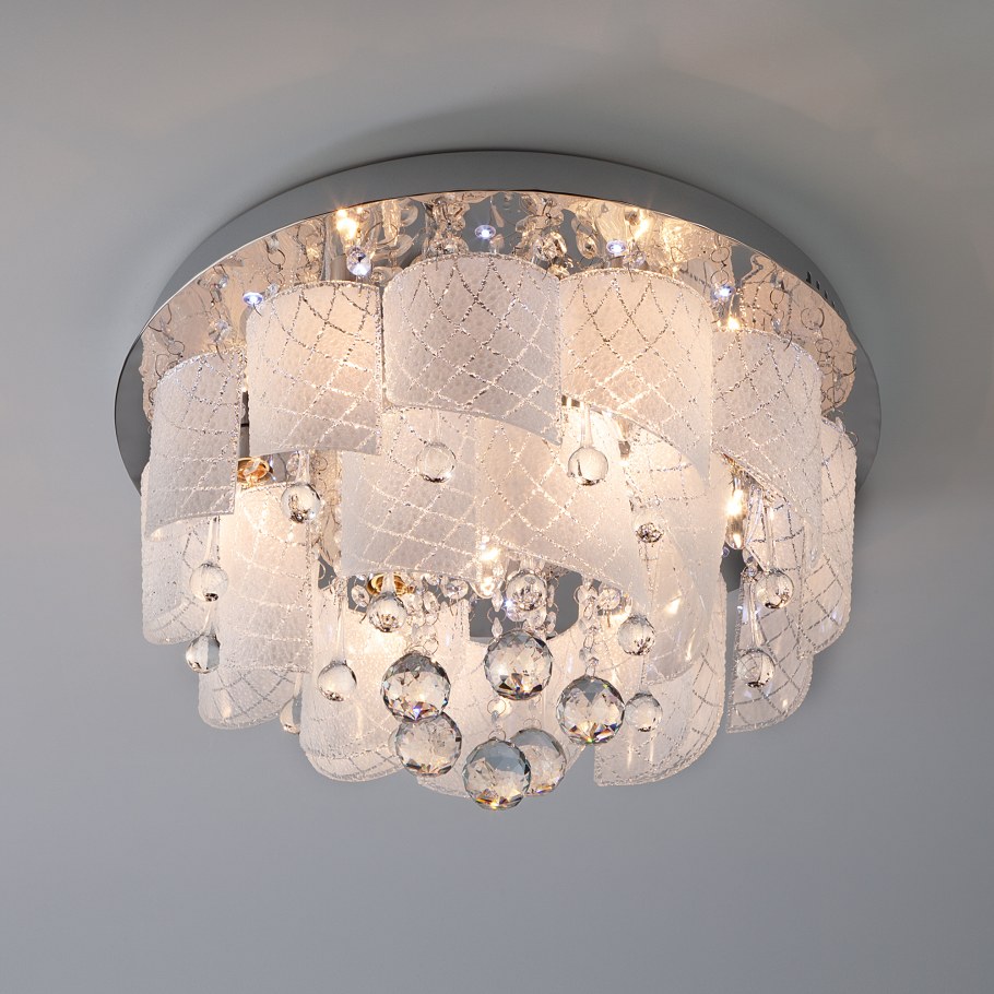 Люстра 80117/8 хром/белый