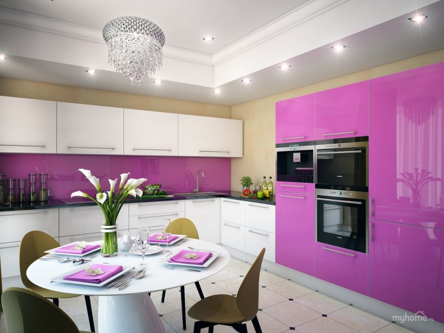 Кухня в ярких тонах