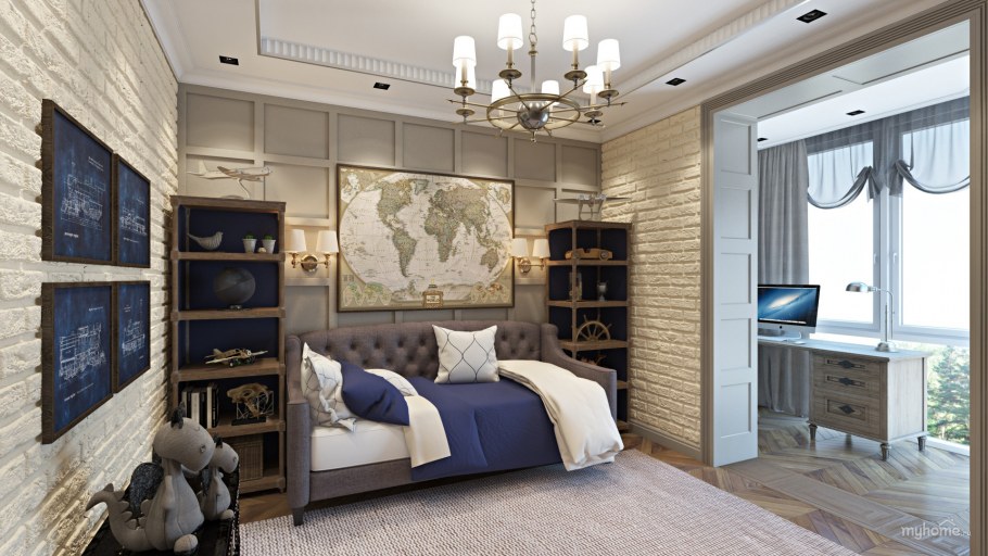 Комната для подростка в стиле классика