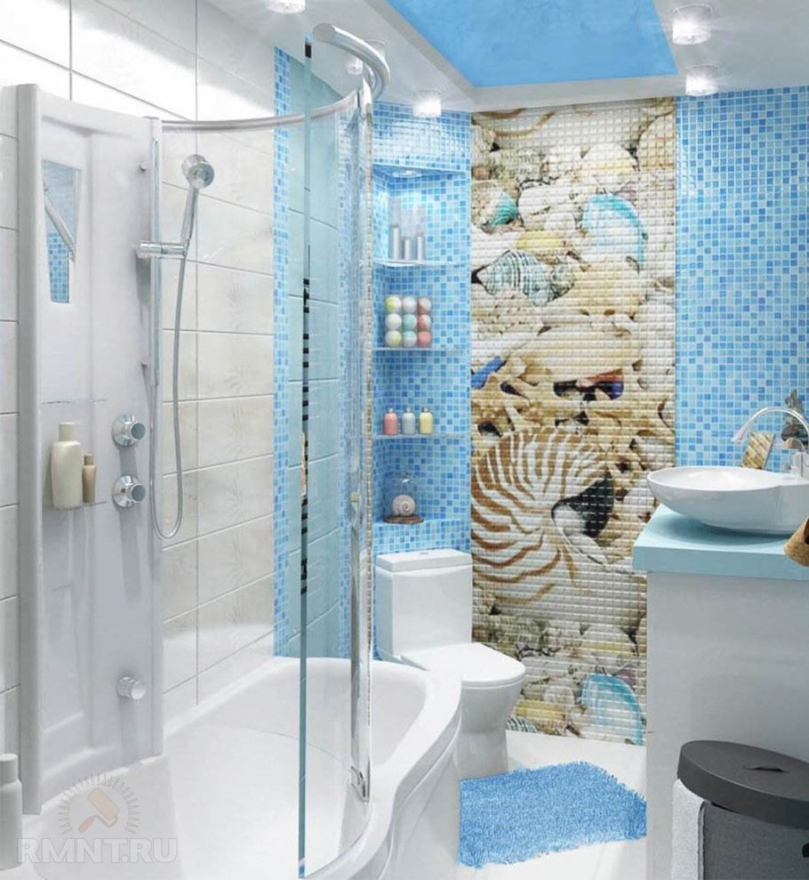 Ванная комната морская тематика плитка