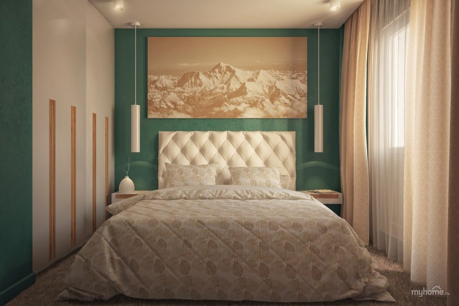 Бежево Изумрудная спальня