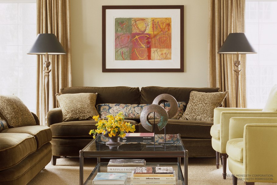 Коричневая картина в интерьере