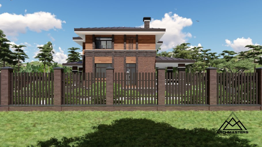 Беседка гриль Шале фахверк