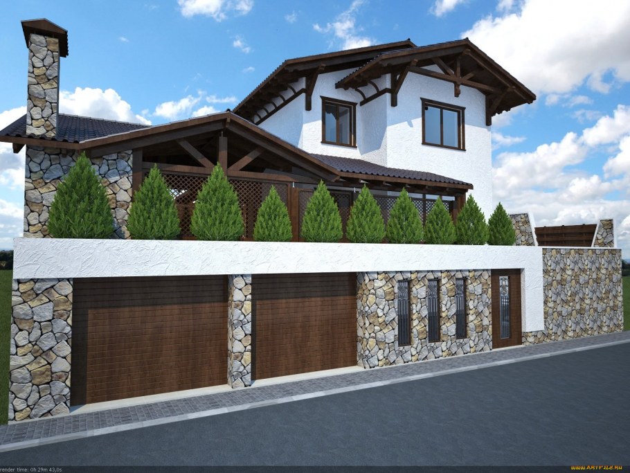 Забор в стиле Шале