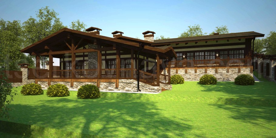 Заборы из дерева в стиле Шале