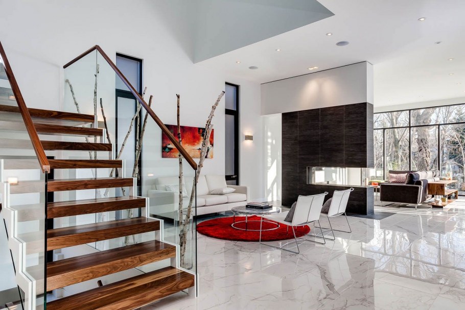 Интерьер хайтек коттедже