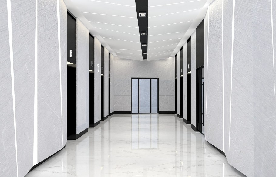 Фотообои лес в тумане в интерьере гостиной