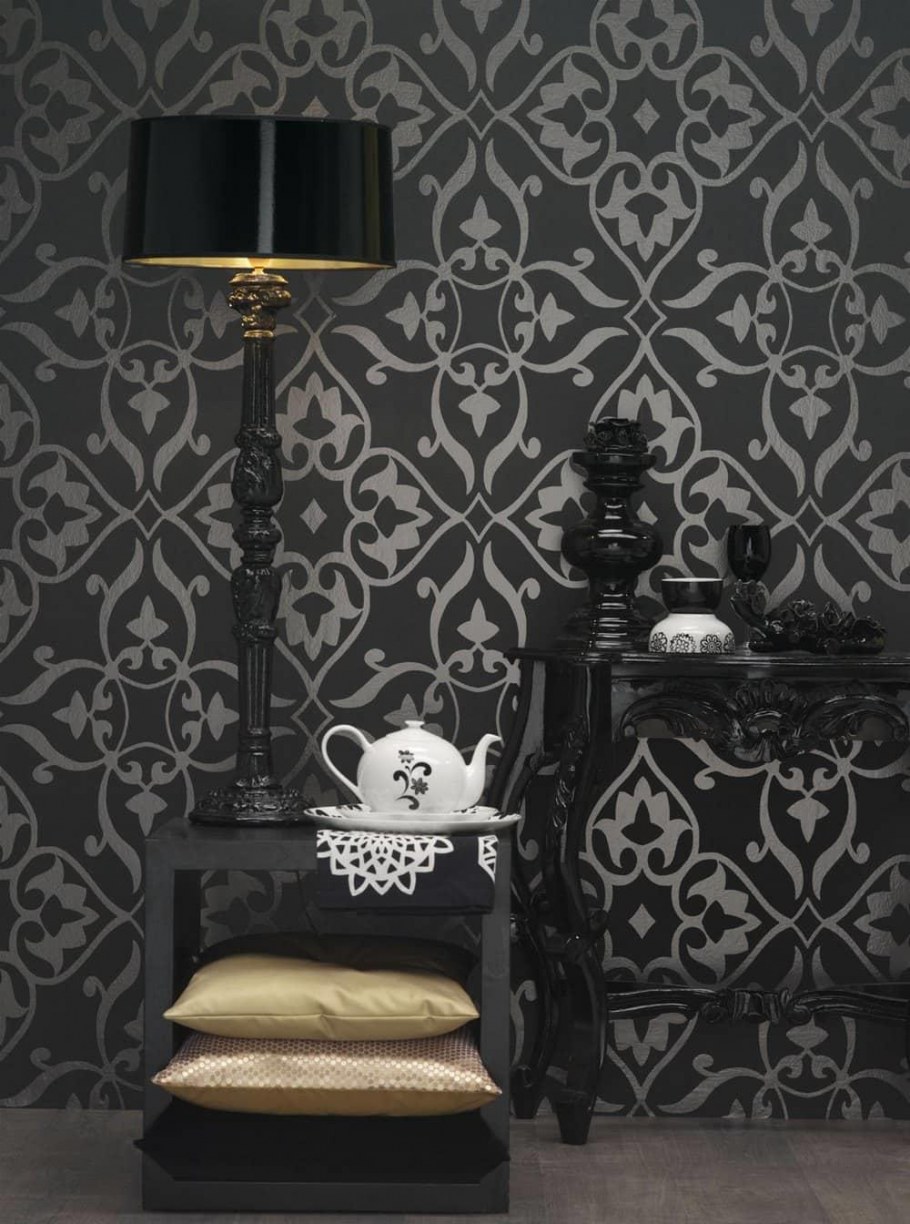 Черные обои для стен