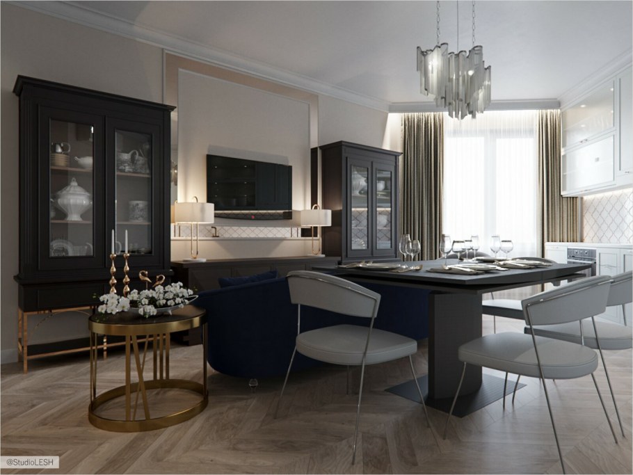 Таунхаус со стеклянными перегородками