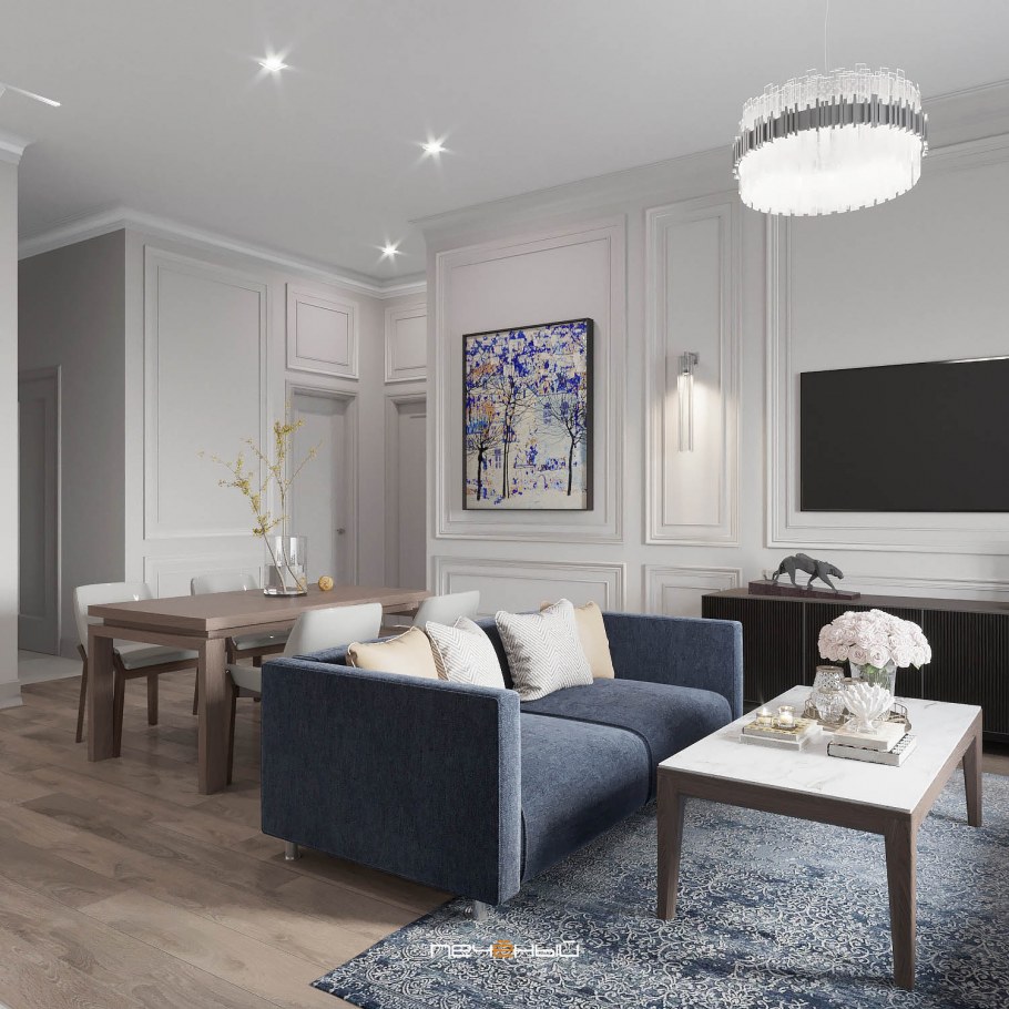 Современная классика в гостиной