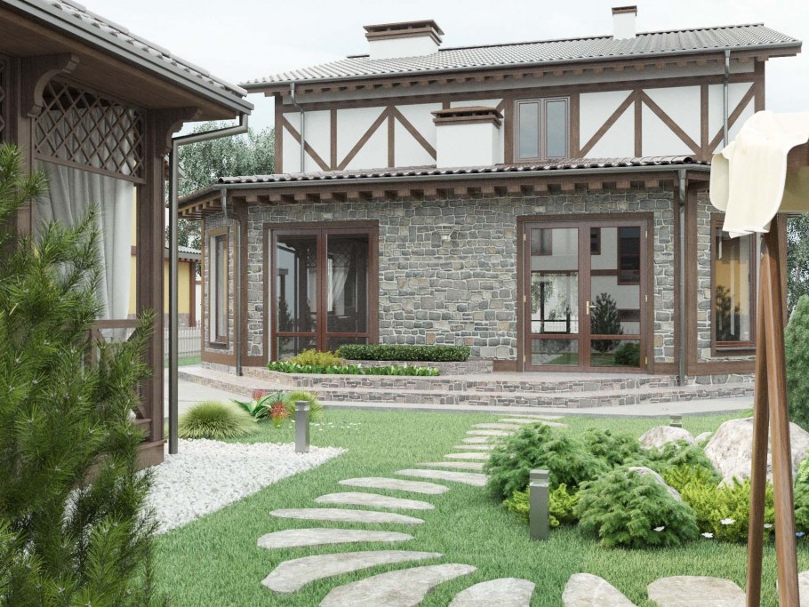 Двор в стиле Шале