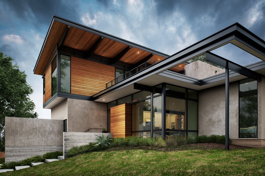 Фахверковые дом в стиле Модерн