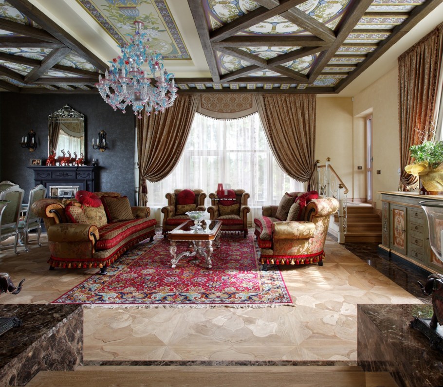 Интерьеры загородных домов в стиле Эклектика