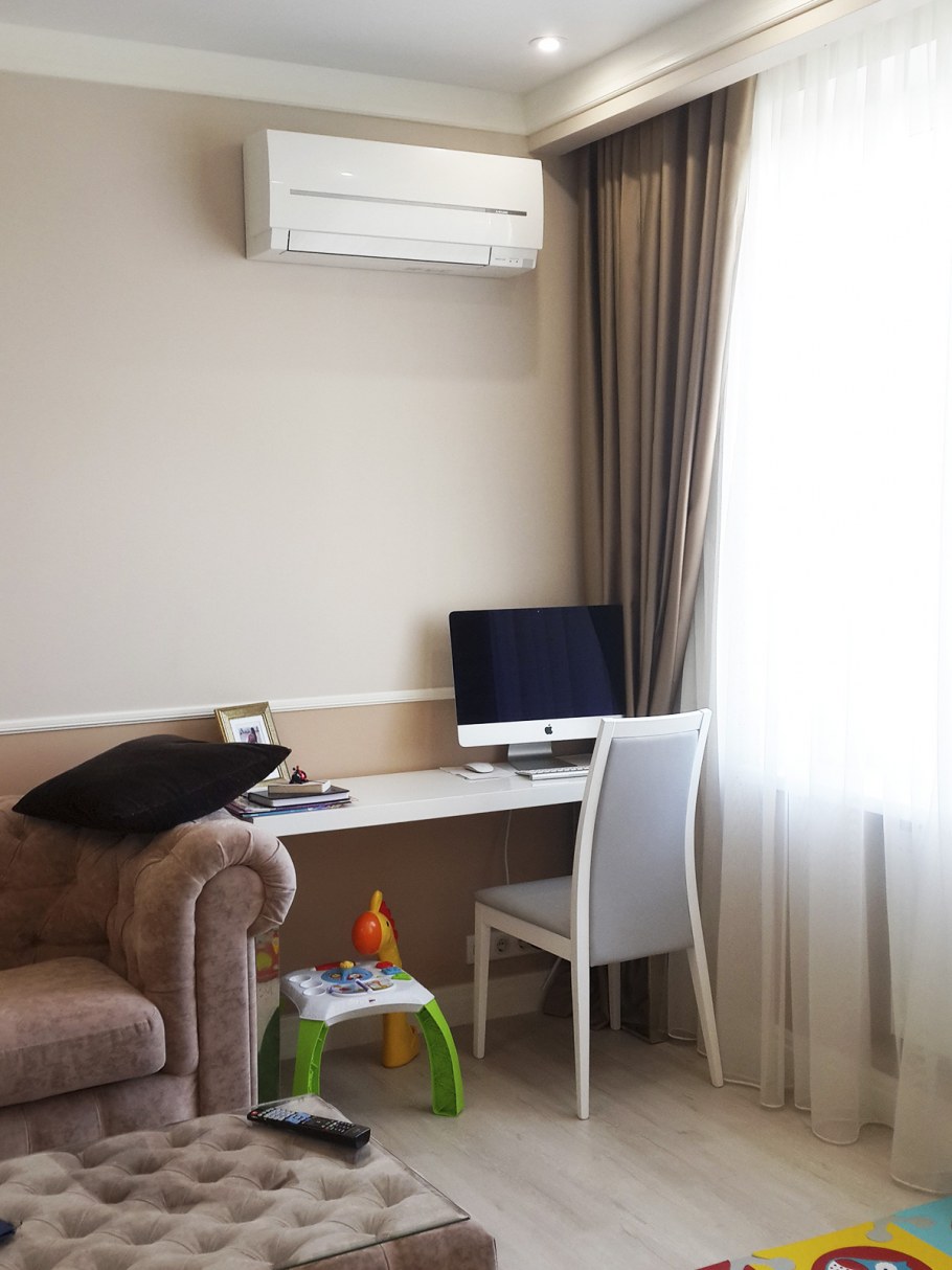 Зонирование гостиной и кабинета