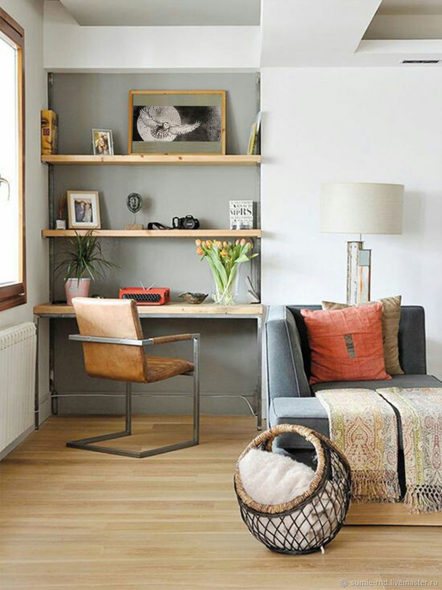 Гостиная с рабочим местом