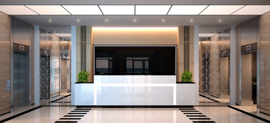 Интерьер холла офиса