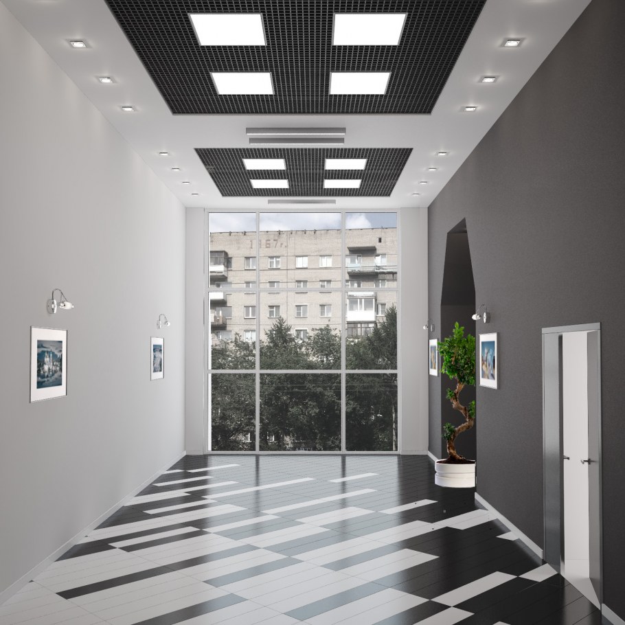 Интерьер холла общественного здания