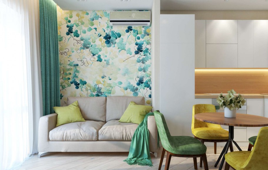 Интерьер студии 22 кв метра