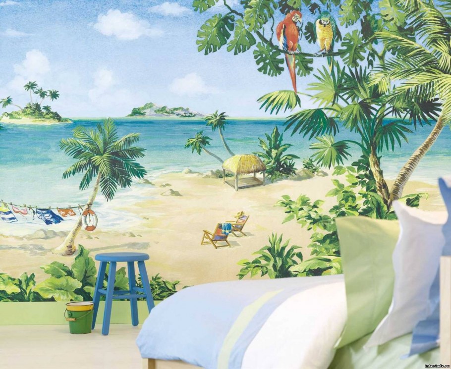 Фреска детские джунгли текстура