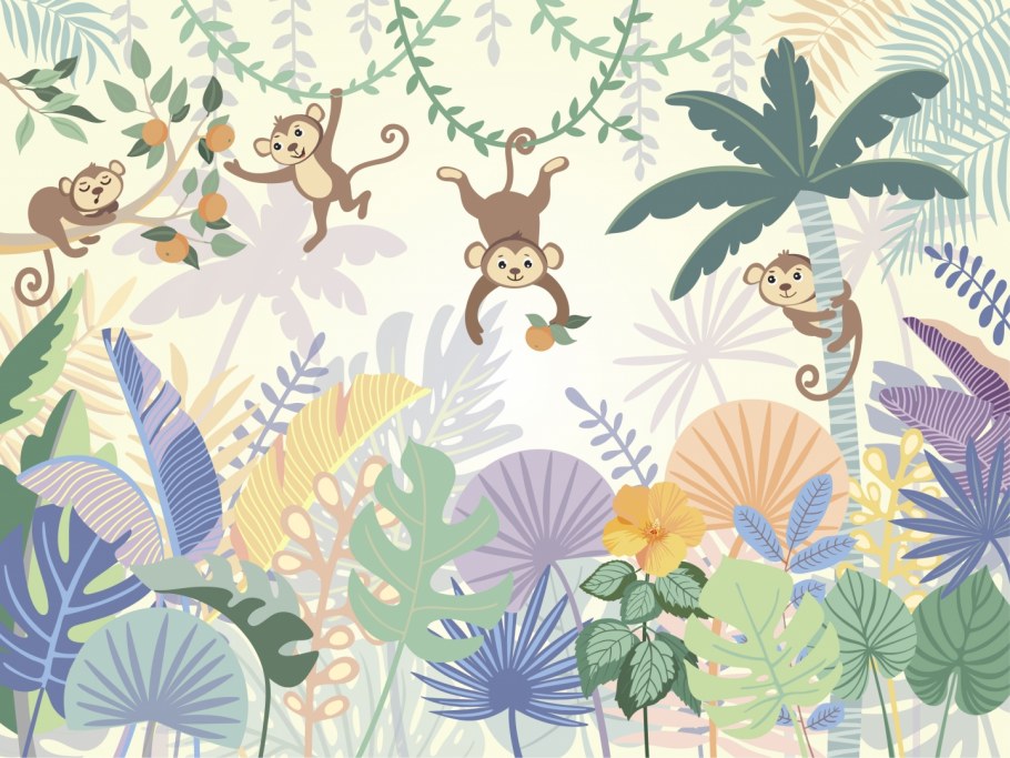 Обои винил тропики