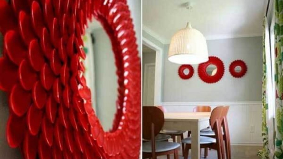 Декор из пластиковых ложек