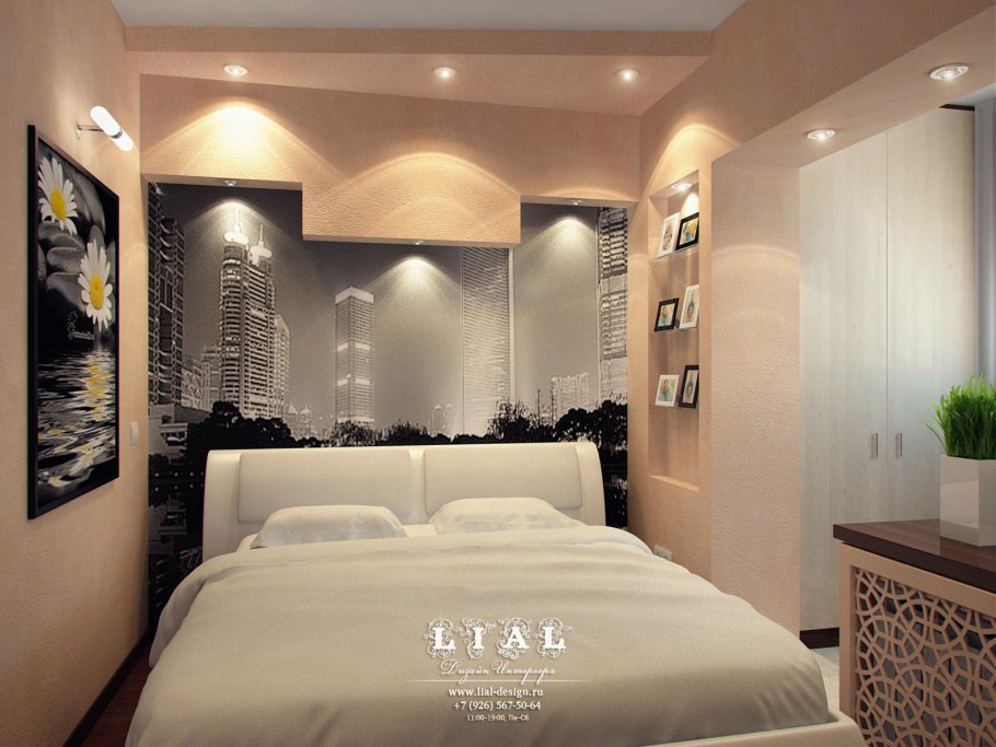 Интерьер спальни в панельном доме