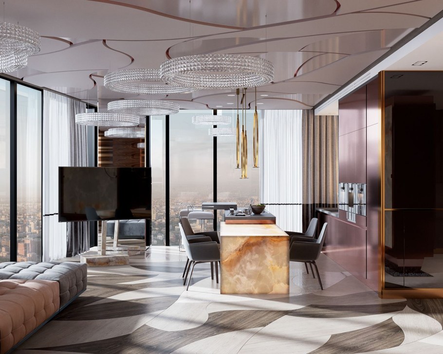 Квартира в Москоу Сити интерьер