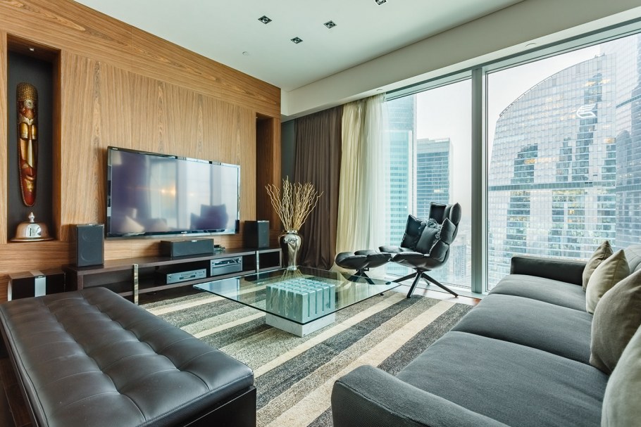 Москва Сити вид внутри квартиры