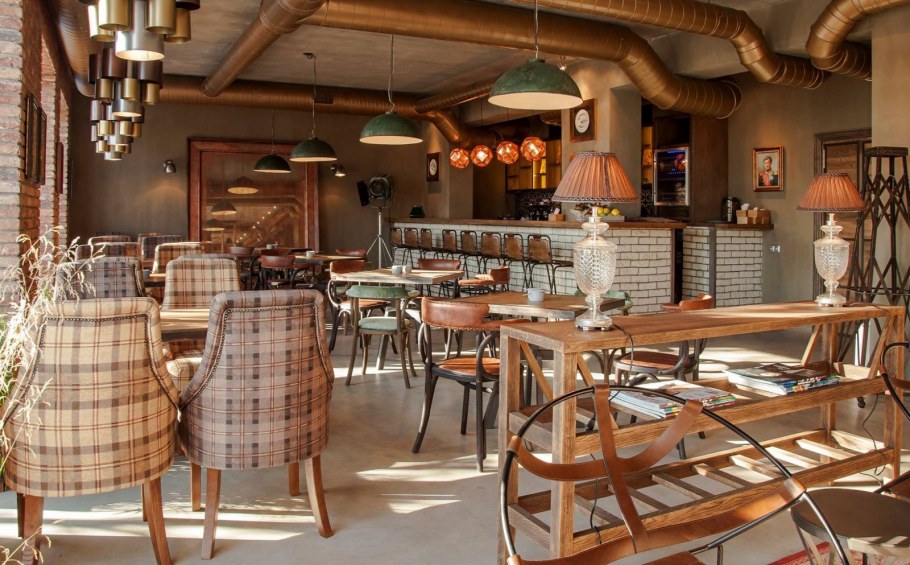Интерьер кафе в стиле ретро