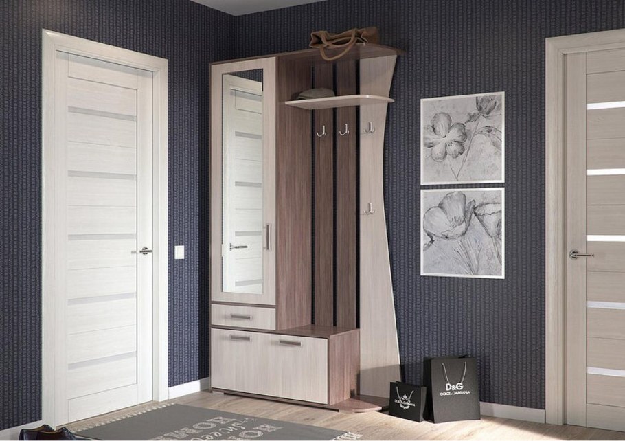 Прихожая мокко 2-3424 бодега темный/светлый