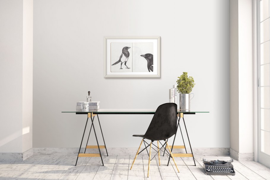 Мокап постера в интерьере