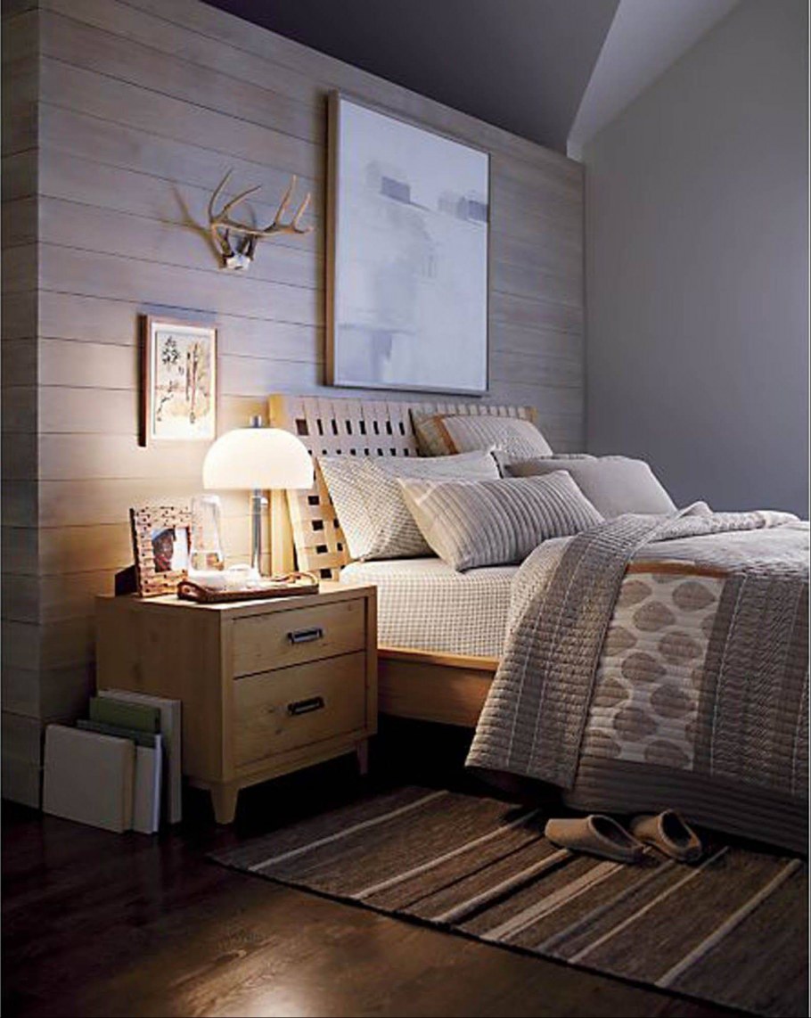 Спальня в скандинавском стиле дерево