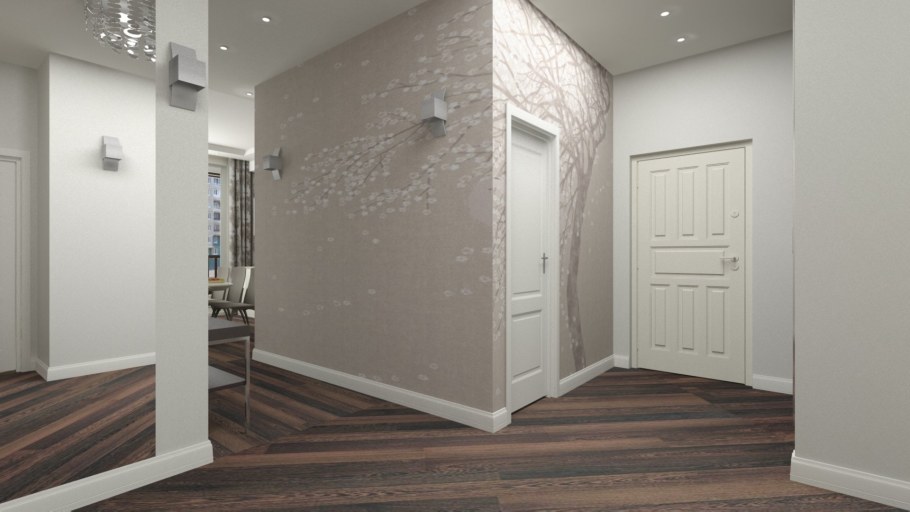 Декоративный кирпич в прихожей