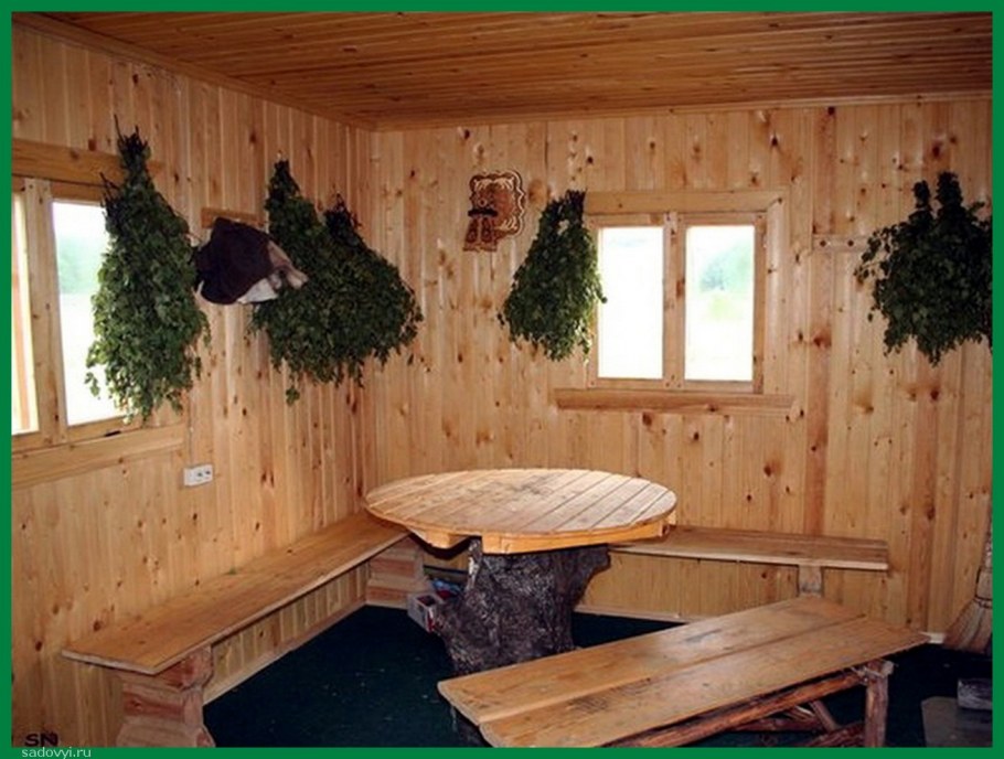 Дачные бани изнутри