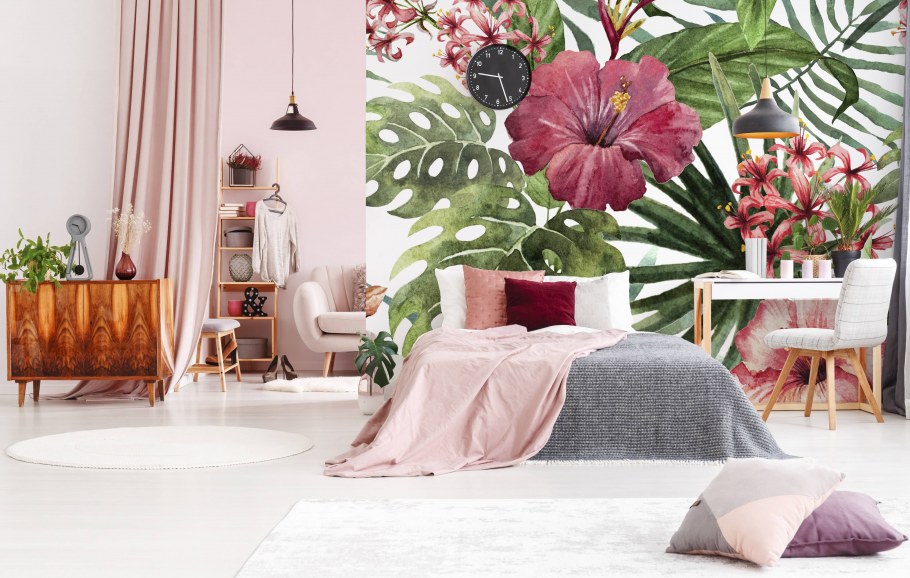 Обои в комнату цветы