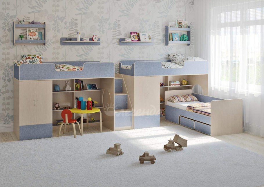 Кровать трехъярусная Легенда 25.3