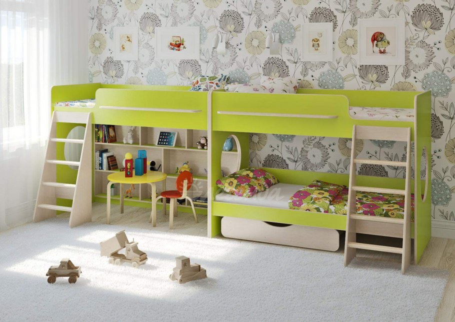 Кровать трехъярусная Легенда 25.3