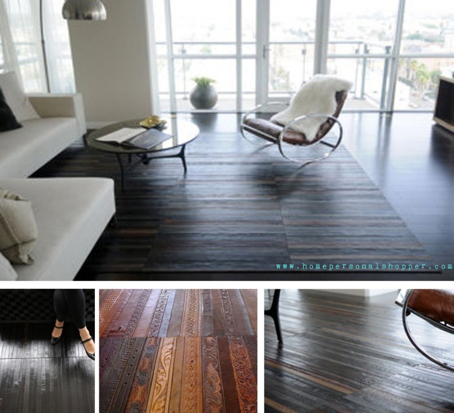 Пол из кожаных ремней