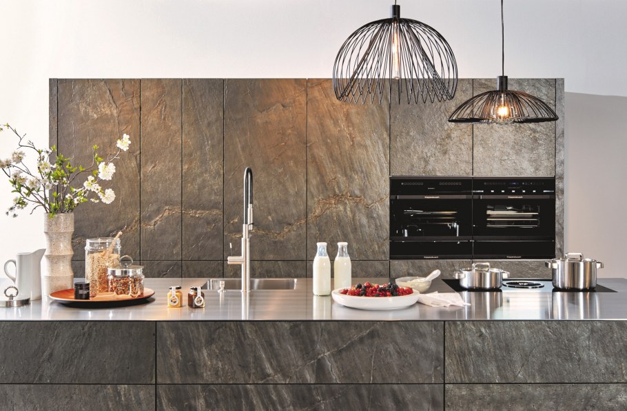 Zetta каменный шпон кухня