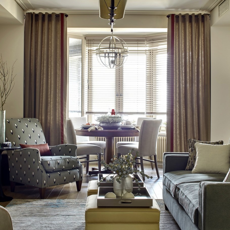 Гостиная Неоклассика 17 кв м