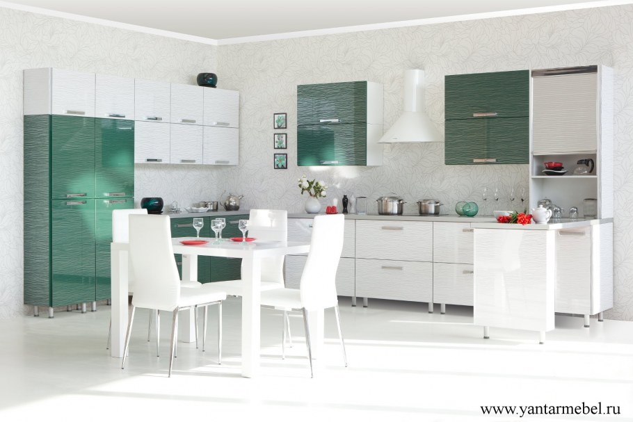 Кухня Силк изумрудный