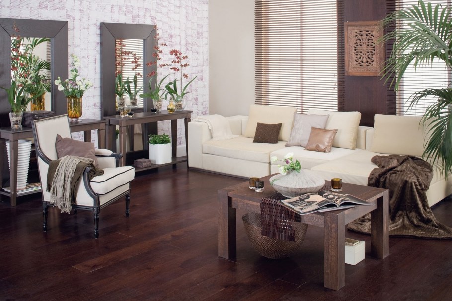 Сочетание оттенков дерева в интерьере