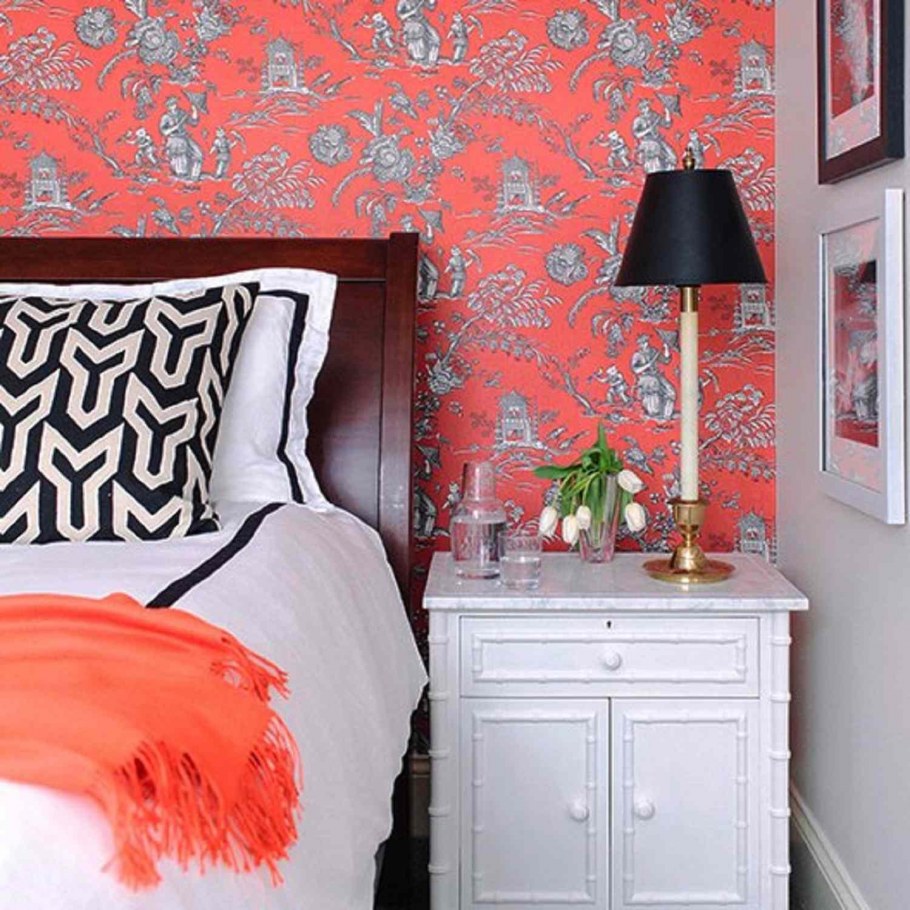 Коралловые стены в интерьере