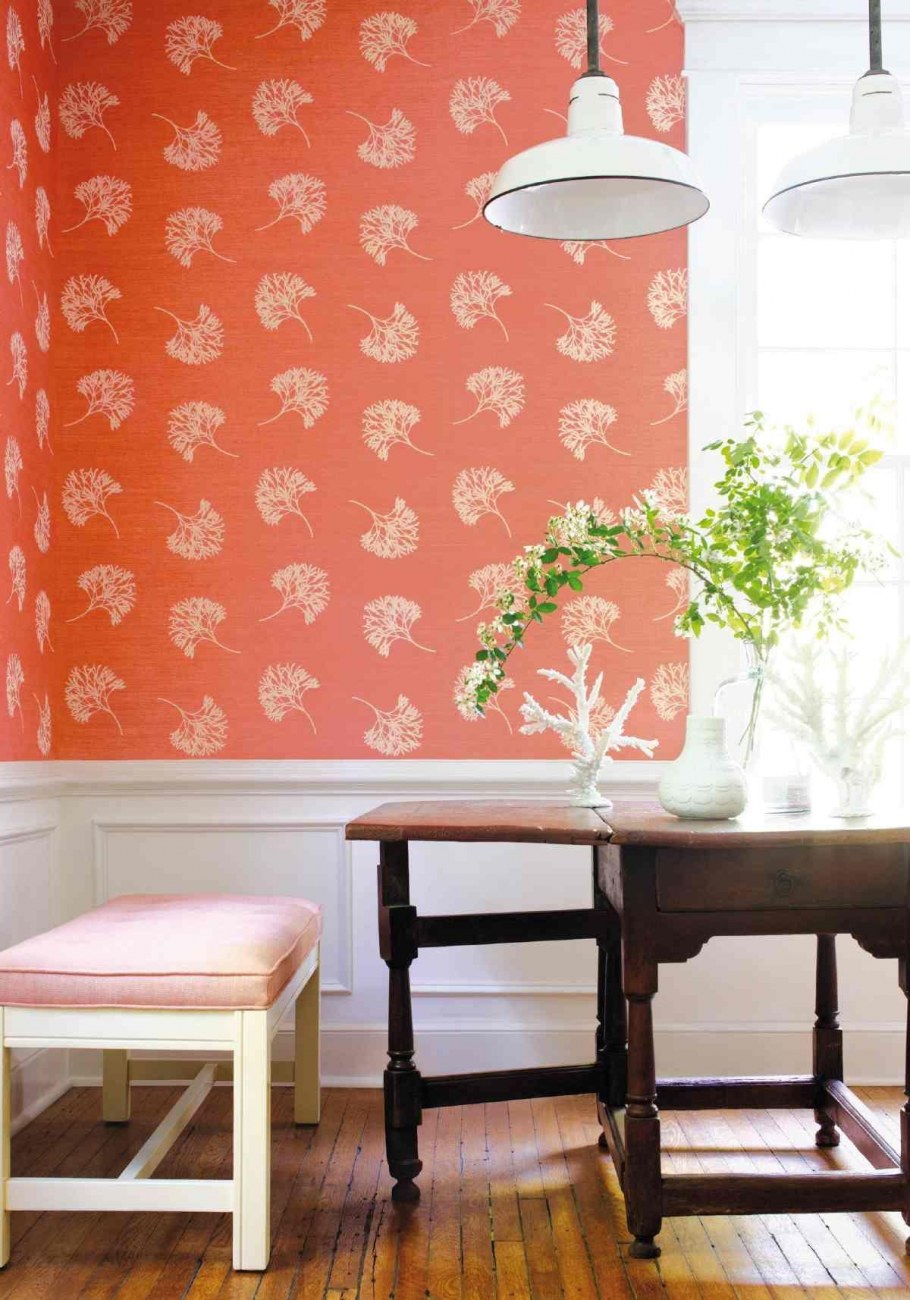 Сочетание персикового и розового в интерьере